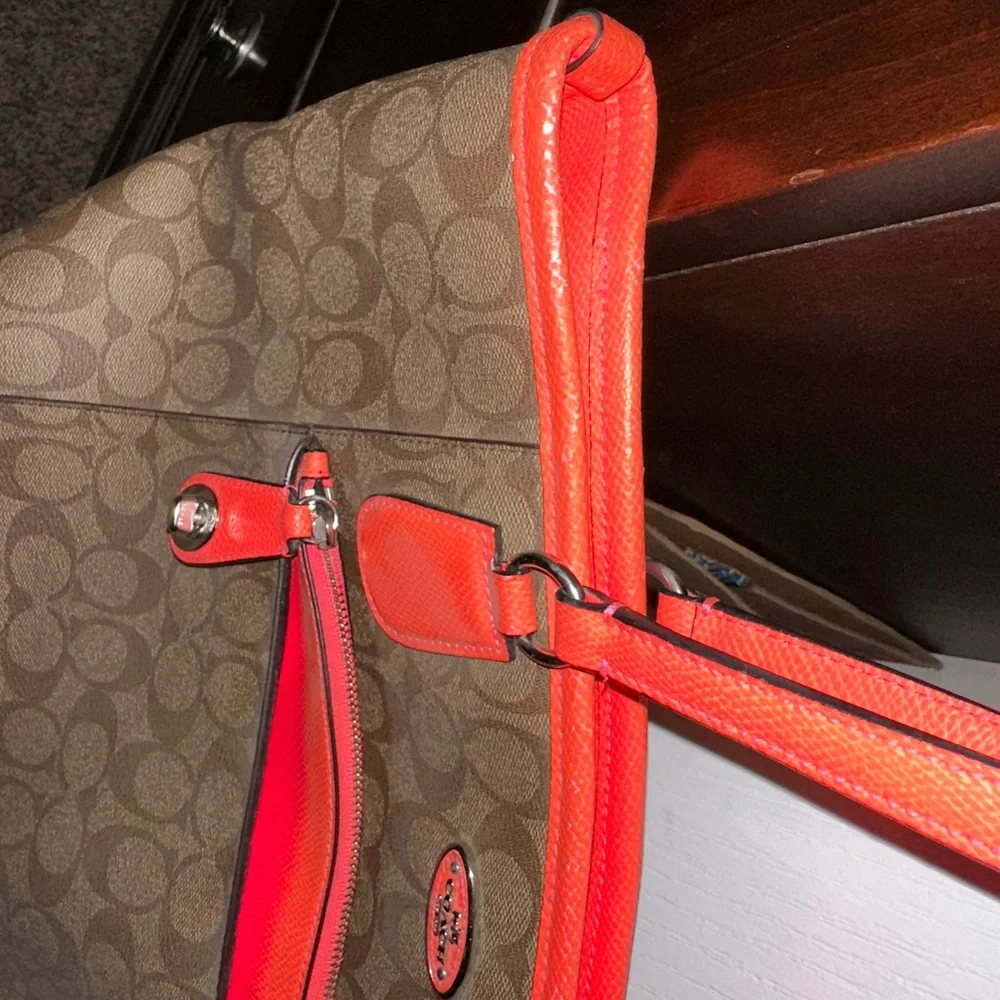 Coach Brown and pink Tote Bag - Picture 2 of 7